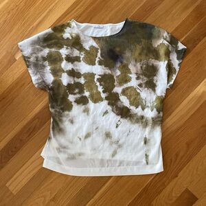 Zara Abstract Tie Dye Paint Graphic Top S/M